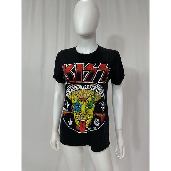 Alice + Olivia 'Milo' Black Kiss Short Sleeve Tee Size XS - Picture 2 of 5